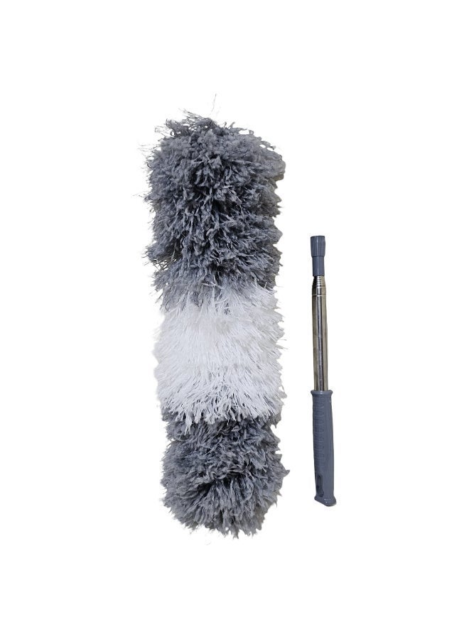 Duster for cleaning ceilings and walls with a telescopic, extendable, and foldable handle. - Image 2